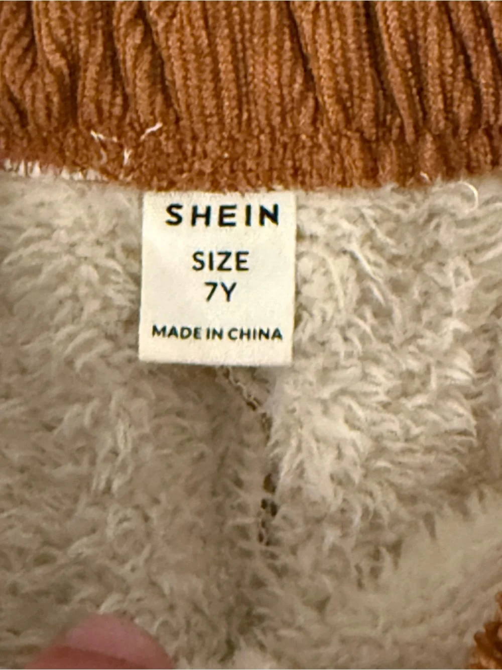 SHEIN Kids Cozy Fleece Joggers - Rust Orange